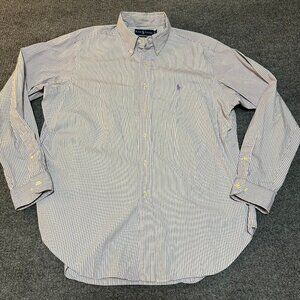 Ralph Lauren Classic Fit Blue Stripped Men’s Shirt 16 1/2 34/35